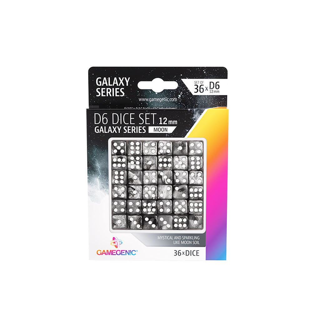 GALAXY SERIES - MOON - D6 DICE SET 12 MM (36 PCS) | Grognard Games
