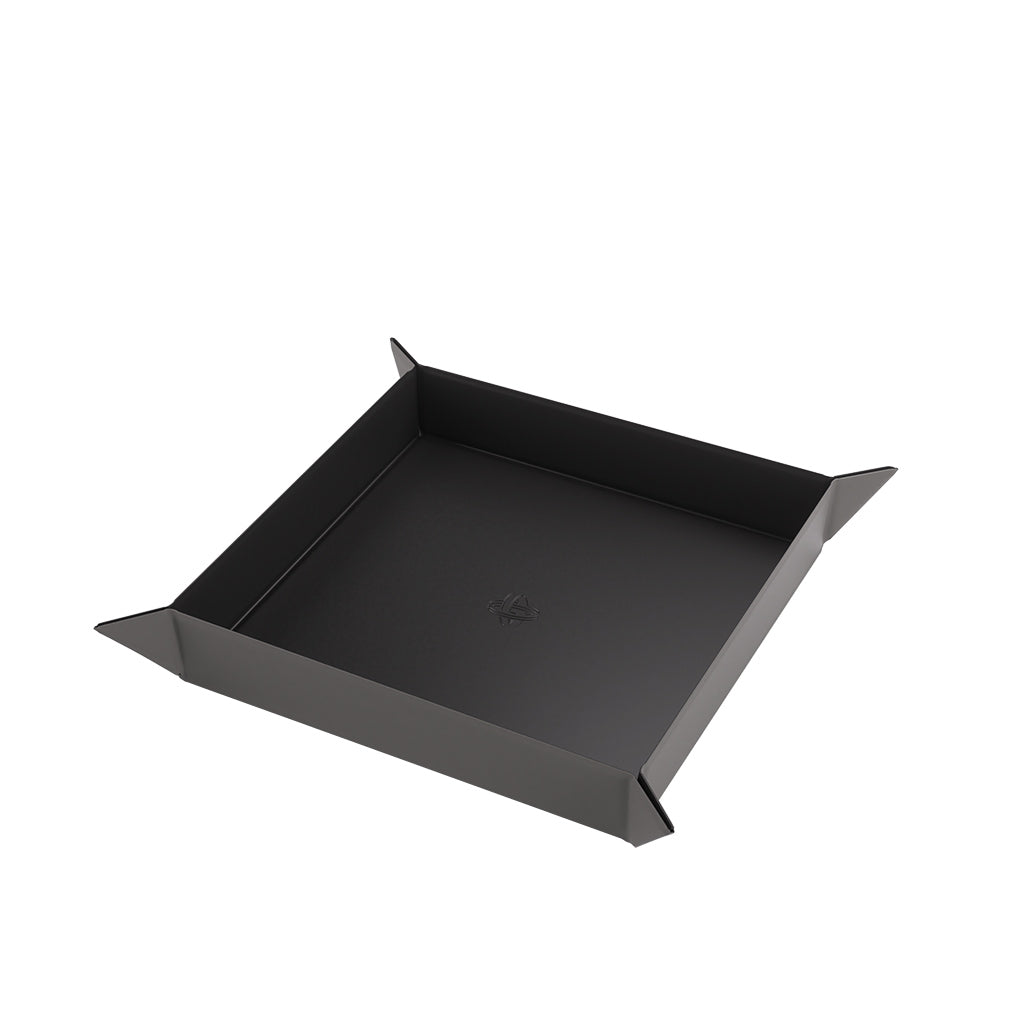 Gamegenic MAGNETIC DICE TRAY SQUARE BLACK/GRAY | Grognard Games