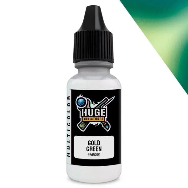 Huge Miniatures Gold Green Multicolor Paint | Grognard Games