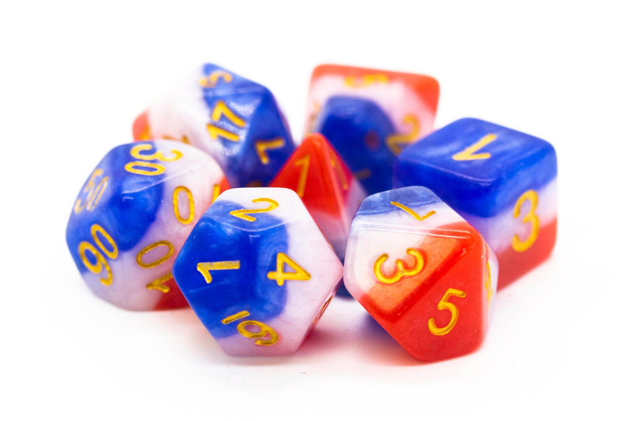 Old School Dice and Accessories Gradients Dice - American Flag | Grognard Games