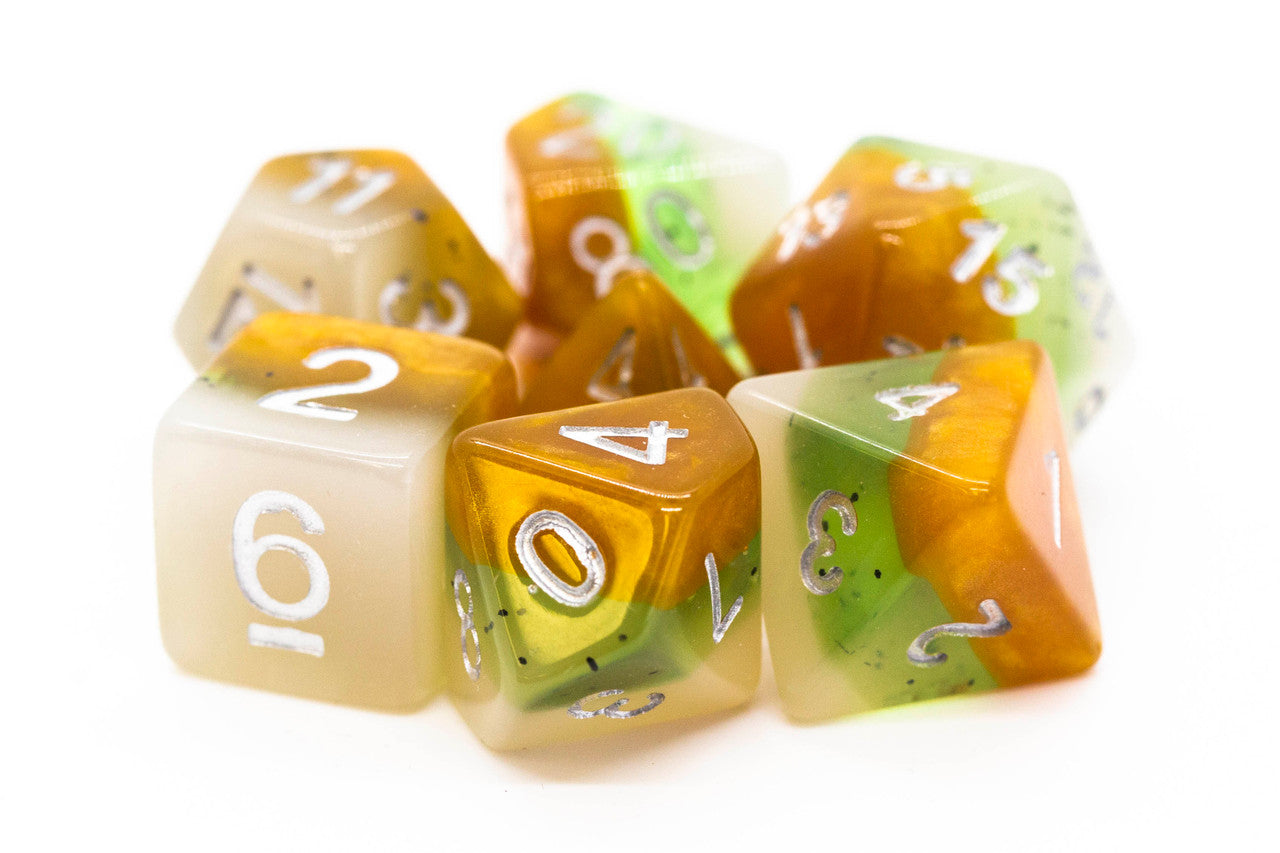 Old School Dice and Accessories Gradients Dice - Kiwi Fruit | Grognard Games