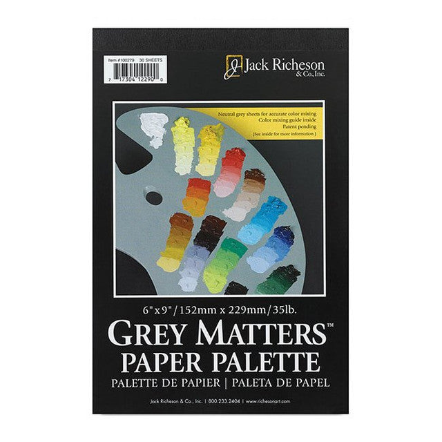 Richeson Grey Matters 6" x 9" Paper Palette | Grognard Games