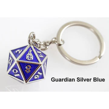 Fob of Fate D20 Keychain and Bag Charm (Blue) | Grognard Games