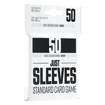 JUST SLEEVES - STANDARD CARD GAME BLACK (50) | Grognard Games