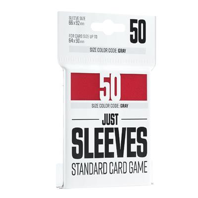 JUST SLEEVES - STANDARD CARD GAME RED (50) | Grognard Games