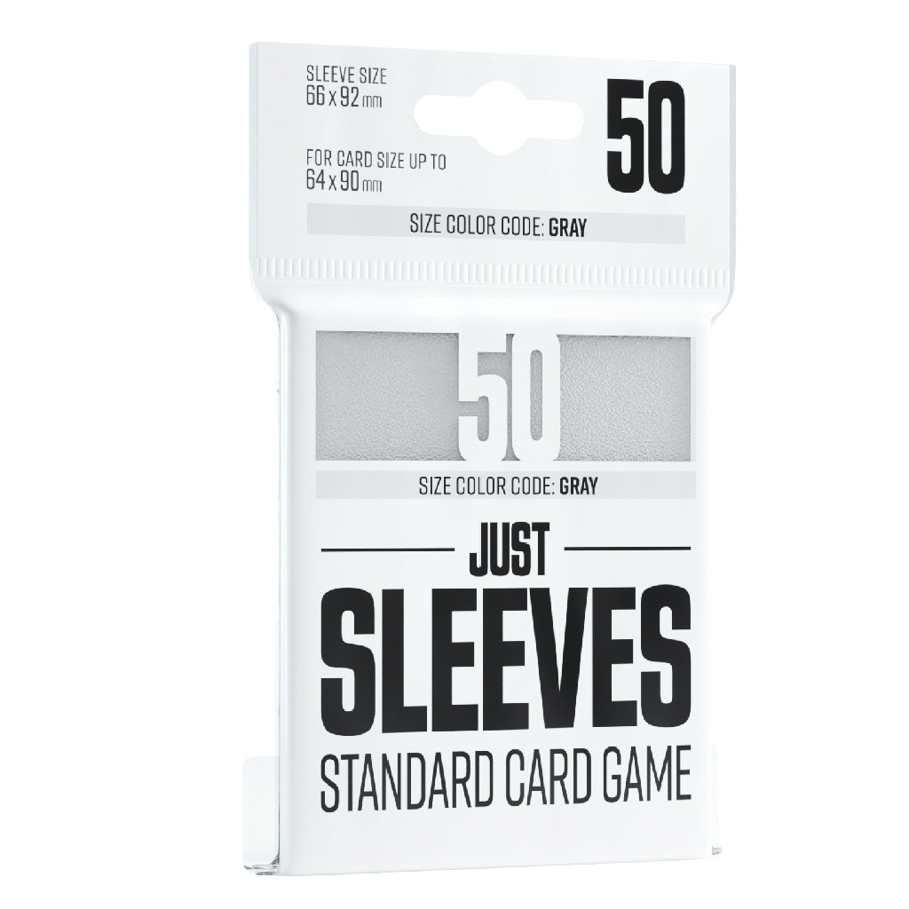 JUST SLEEVES - STANDARD CARD GAME WHITE (50) | Grognard Games