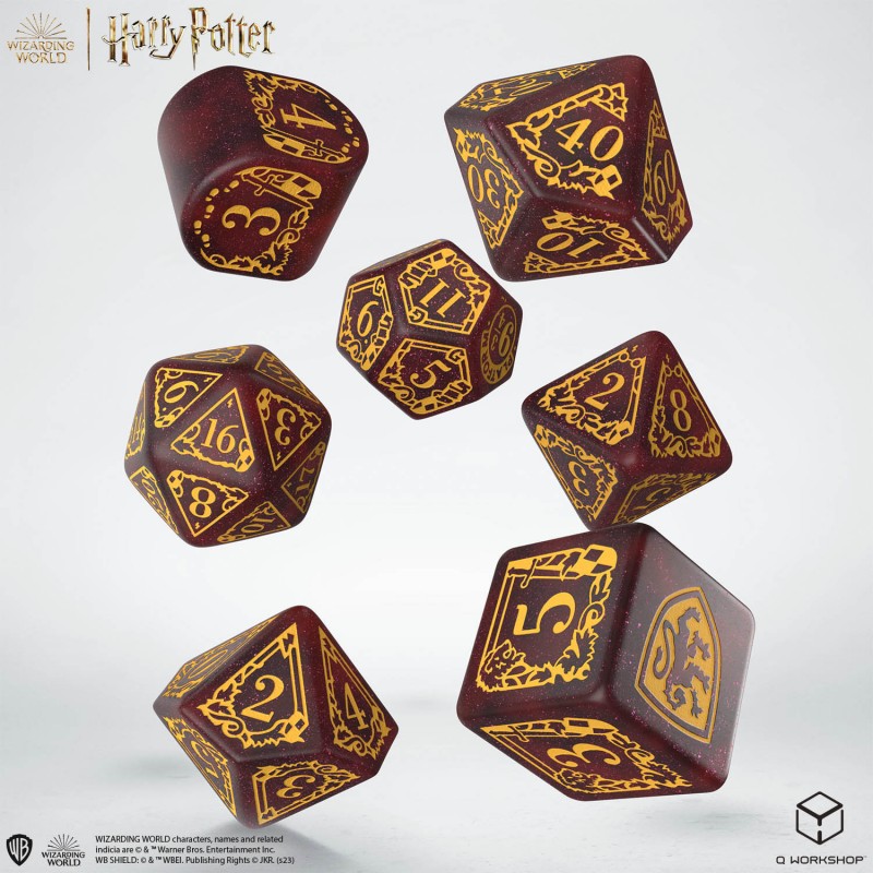 Harry Potter Modern Dice Set - Gryffindor Brown Dice Set | Grognard Games