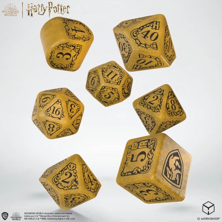 Harry Potter Modern Dice Set - HufflePuff Yellow | Grognard Games