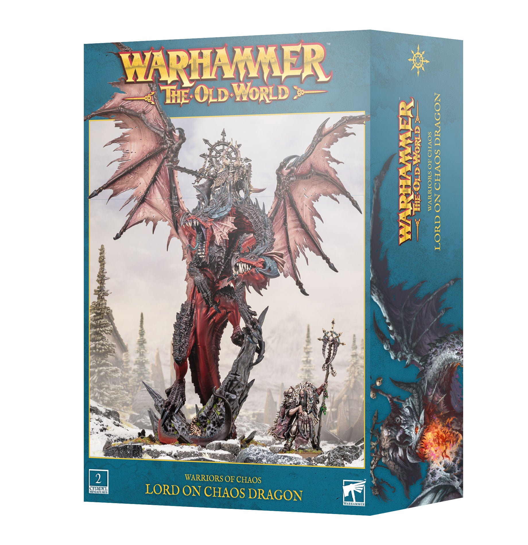 Warhammer: The Old World: Warriors of Chaos Lord on Chaos Dragon (Pre-order Now, Available 8/22/2026) | Grognard Games