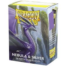 Dragon Shield Dual Matte Sleeves - Nebula and Silver 100ct | Grognard Games