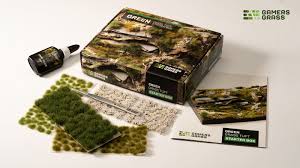Gamers Grass: Green Grass Tuft Starter Box | Grognard Games