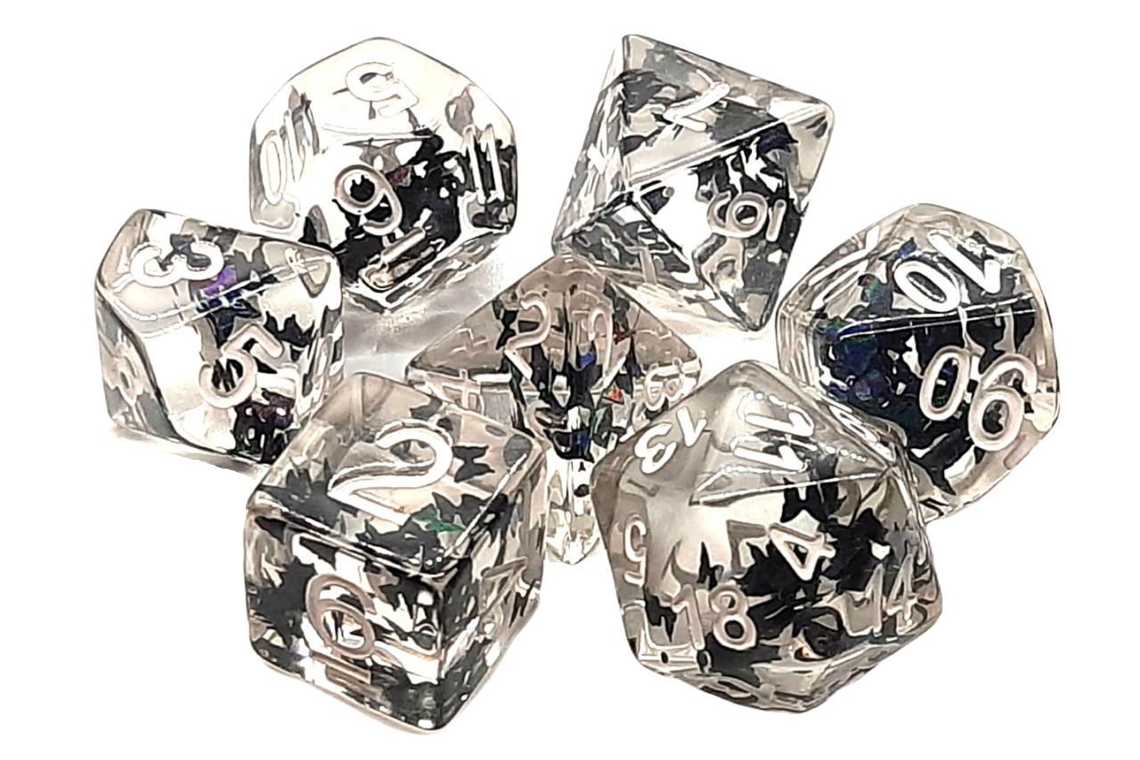 Old School Dice and Accessories Infused - Black Butterfly | Grognard Games