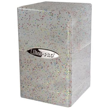 Ultra Pro Satin Tower Deck Box Glitter Clear | Grognard Games