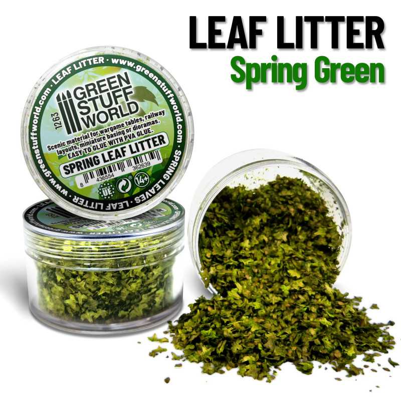 Green Stuff World: Large Leaf Litter - Spring Green | Grognard Games