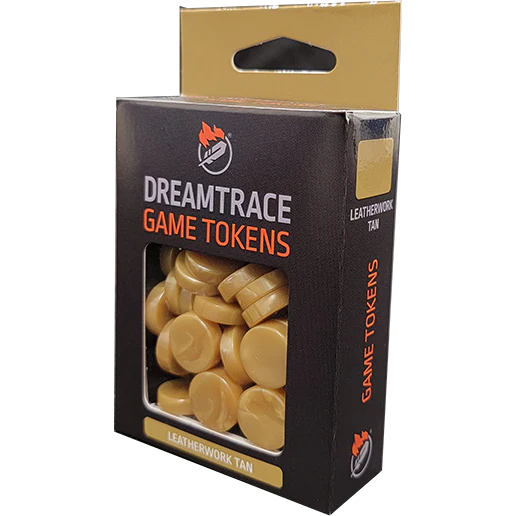 DREAMTRACE GAMING TOKENS Leatherwork Tan | Grognard Games