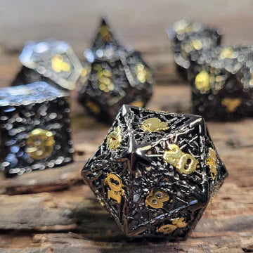Lloth's Whisper Hollow Metal Dice Set | Grognard Games