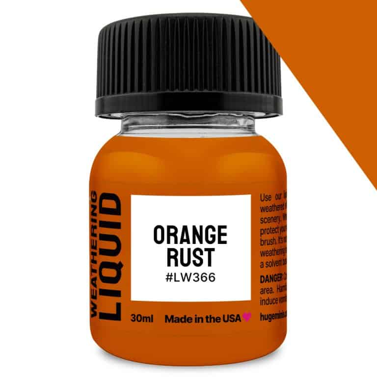 Huge Miniatures Weathering Liquid - Orange Rust | Grognard Games