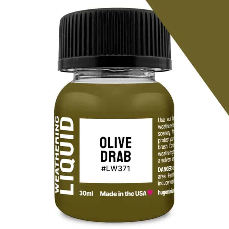 Huge Miniatures Weathering Liquid - Olive Drab | Grognard Games