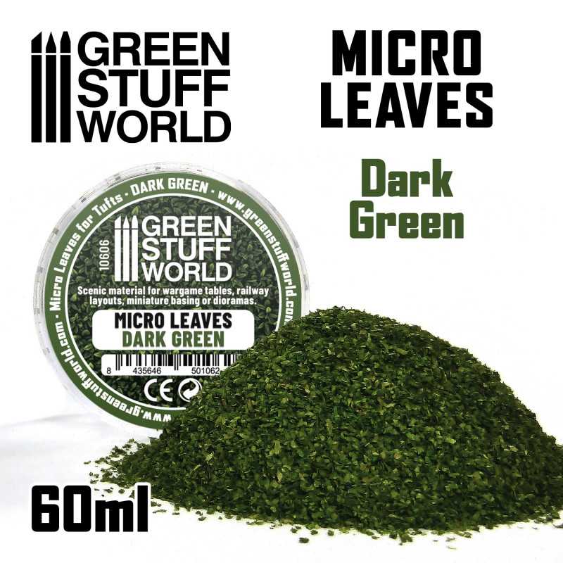 Green Stuff World: Micro Leaves - Dark Green Mix | Grognard Games