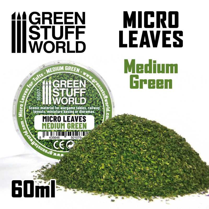 Green Stuff World: Micro Leaves - Medium green Mix | Grognard Games