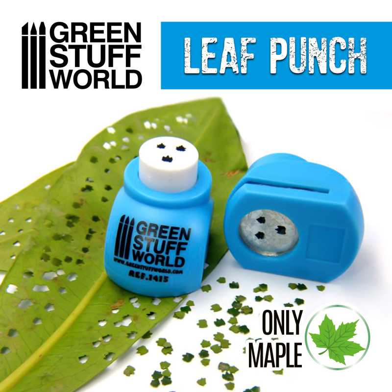 Green Stuff World: Miniature Leaf Punch Medium Blue Only Maple | Grognard Games