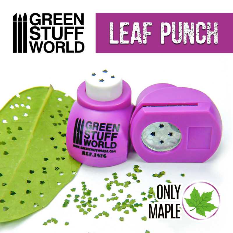 Green Stuff World: Miniature Leaf Punch Only Maple MEDIUM PURPLE | Grognard Games