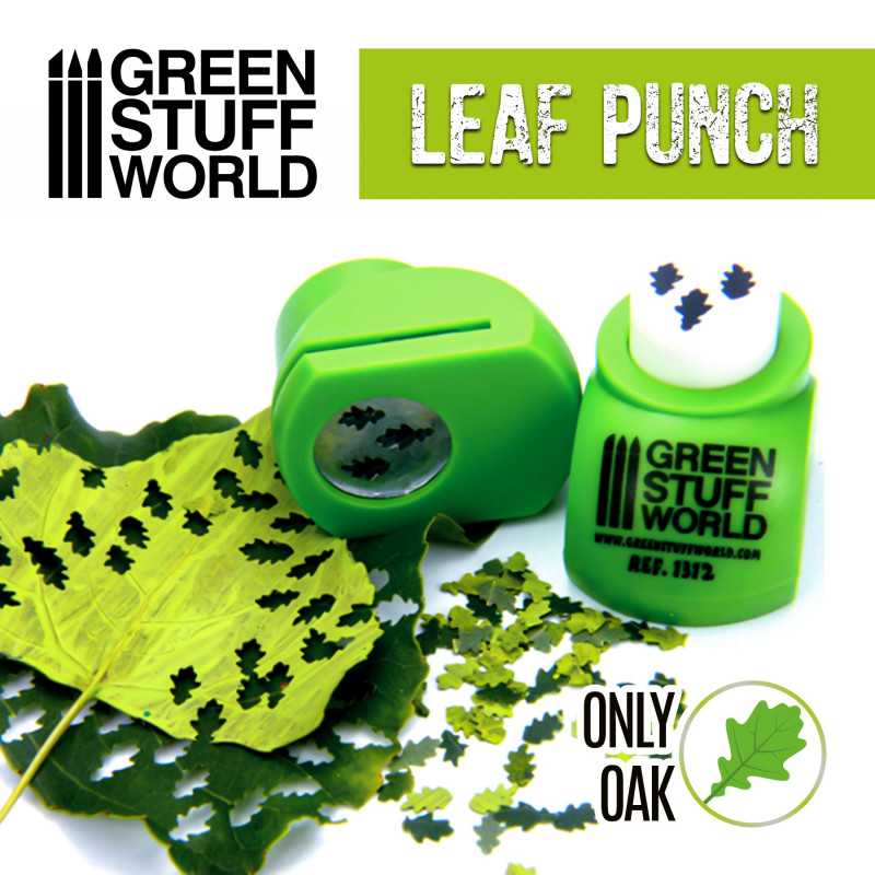 Green Stuff World: Miniature Leaf Punch Light Green Only Oak | Grognard Games