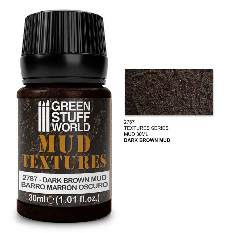 Green Stuff World: Mud Textures - Dark Brown 30mL | Grognard Games