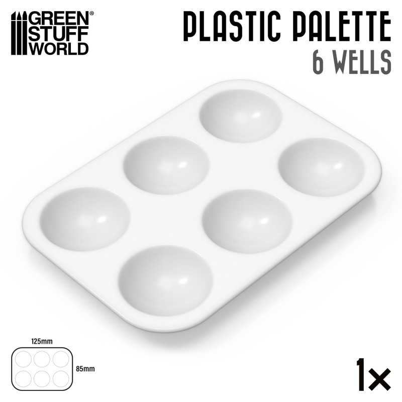 Green Stuff World: Plastic Palette 6 Wells | Grognard Games