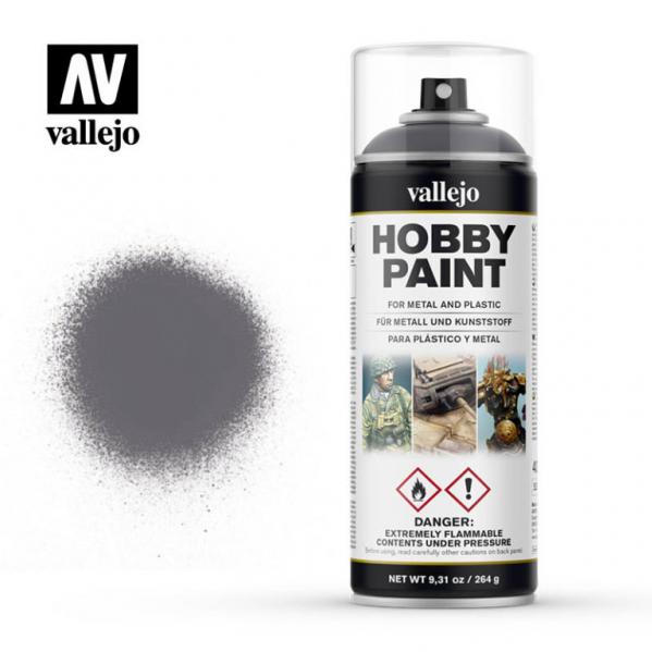 28.031 Vallejo Hobby Paint Spray - Gunmetal | Grognard Games