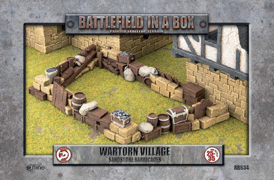 BB634 Battlefield in a Box: Wartorn Sandstone Barricades | Grognard Games