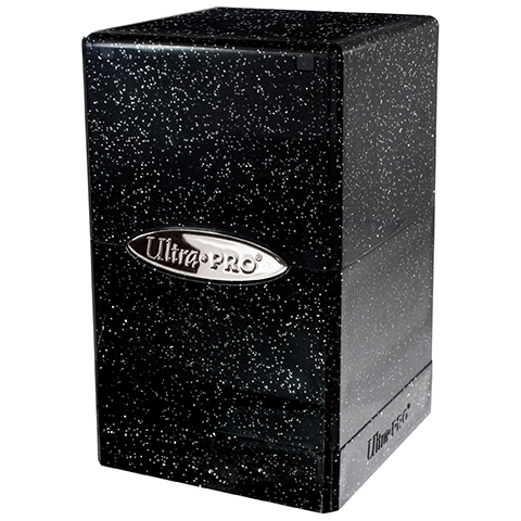 Ultra Pro Satin Tower Deck Box Glitter Black | Grognard Games