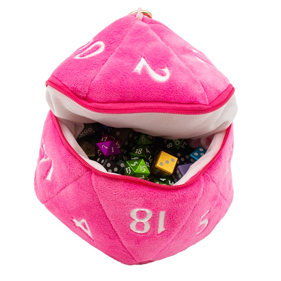 Pink D20 Dice Bag | Grognard Games