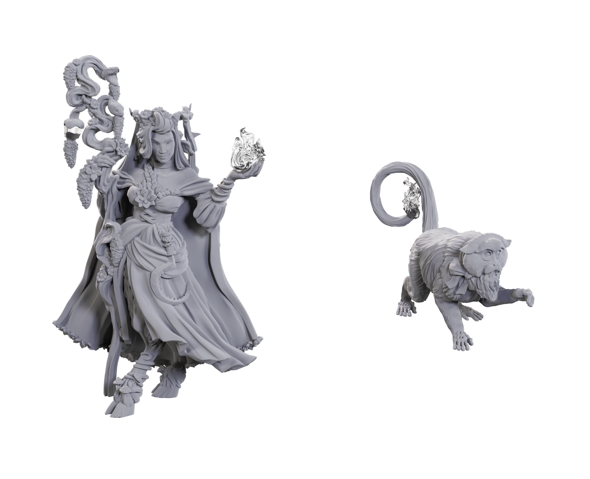 Critical Role UNPAINTED MINIS 90722 FEARNE CALLOWAY & MISTER | Grognard Games