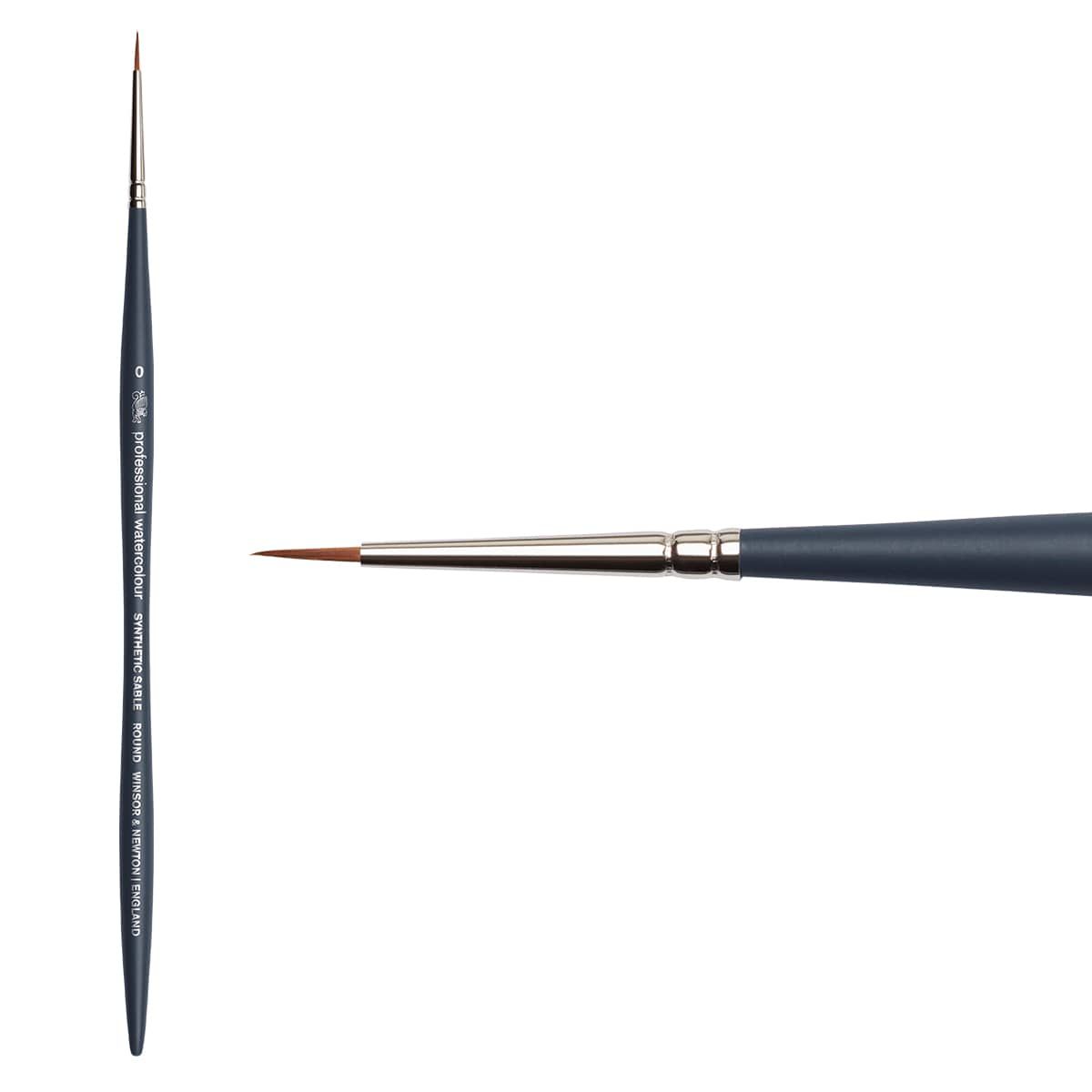 Winsor & Newton Professional Watercolor Synthetic Brush Round Size 0 | Grognard Games