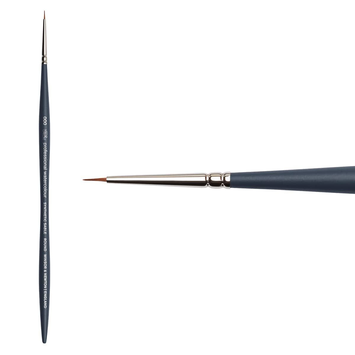 Winsor & Newton Professional Watercolor Synthetic Brush Round Size 000 | Grognard Games