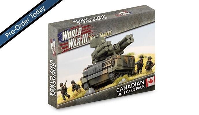Canadian Unit Card Pack WWIII Team Yankee | Grognard Games