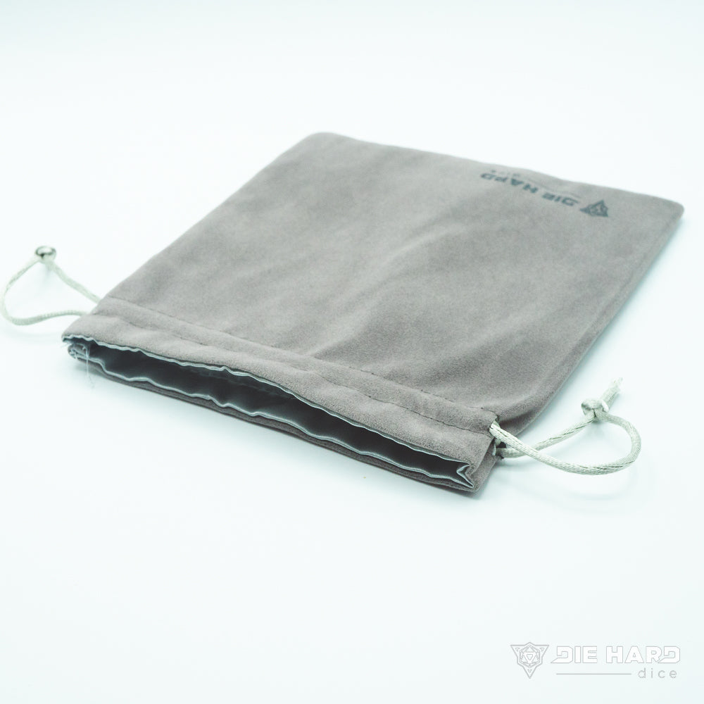 Velvet Dice Bag - Medium Light Grey | Grognard Games