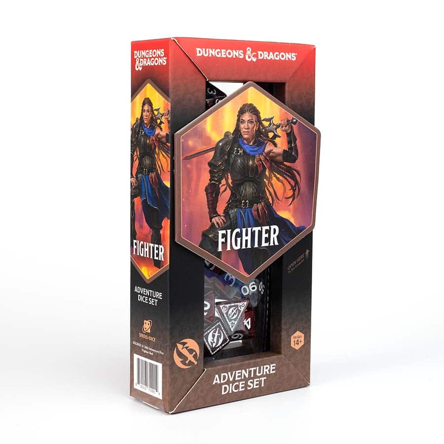 Dungeons & Dragons: Adventure Dice - Fighter Red | Grognard Games