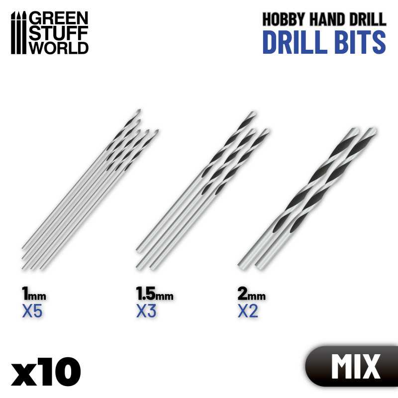 Green Stuff World: Set of 10 drill bits | Grognard Games