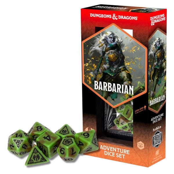 Dungeons & Dragons: Adventure Dice - Barbarian, Green & Brown | Grognard Games