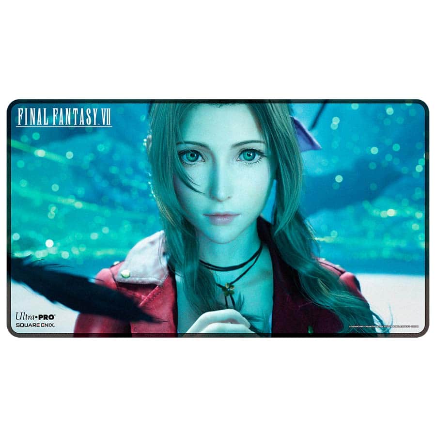 Ultra Pro Black Stitched Playmat: Final Fantasy 7 - Aerith | Grognard Games
