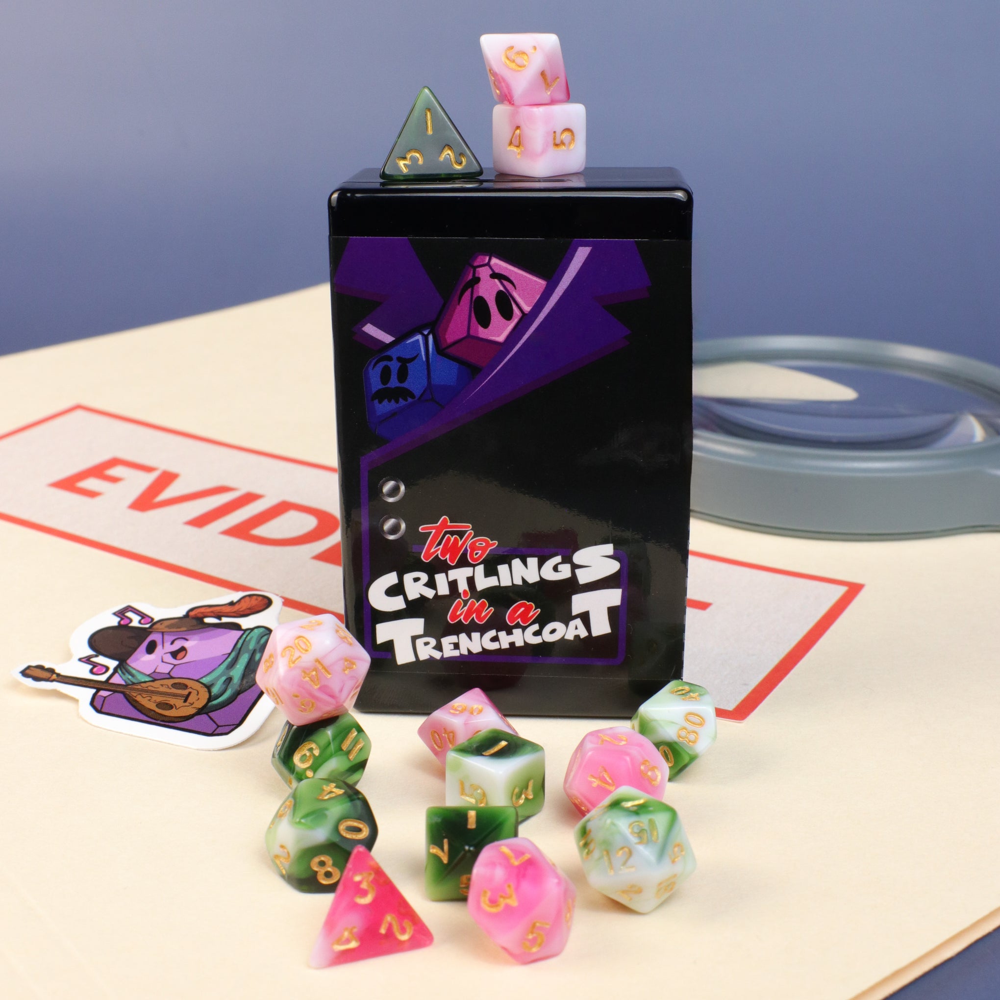 Die Hard Dice 2x Mystery 7pc Mini RPG Set - Two Critlings in a Trenchcoat | Grognard Games