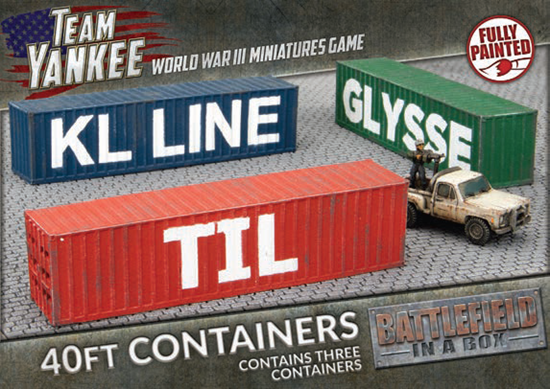 BB251 Battlefield in a Box: Team Yankee American: 40 FT Containers | Grognard Games