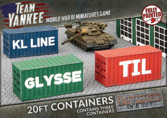 BB252 Battlefield in a Box: Team Yankee American: 20 FT Containers | Grognard Games