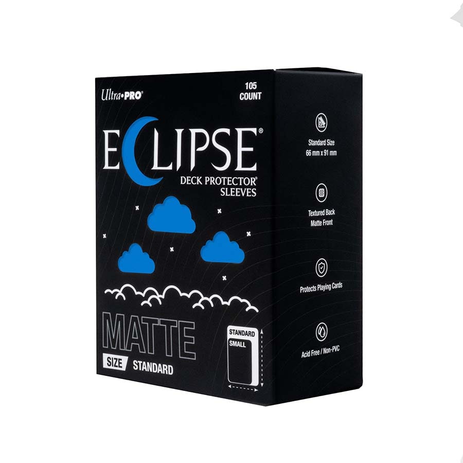 ULTRA PRO: ECLIPSE SLEEVES: STANDARD MATTE DECK PROTECTORS: PACIFIC BLUE (105CT) | Grognard Games
