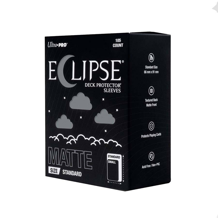 ULTRA PRO: ECLIPSE SLEEVES: STANDARD MATTE DECK PROTECTORS: SMOKE GREY (105CT) | Grognard Games