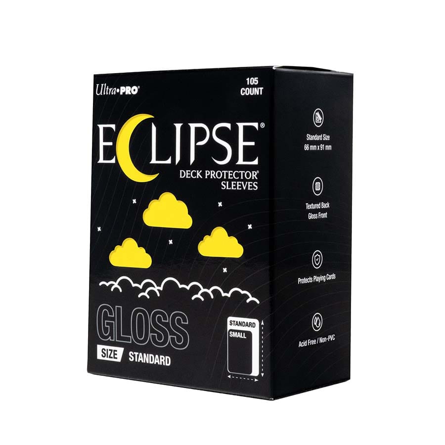 ULTRA PRO: ECLIPSE SLEEVES: STANDARD GLOSS DECK PROTECTORS: LEMON YELLOW (105CT) | Grognard Games