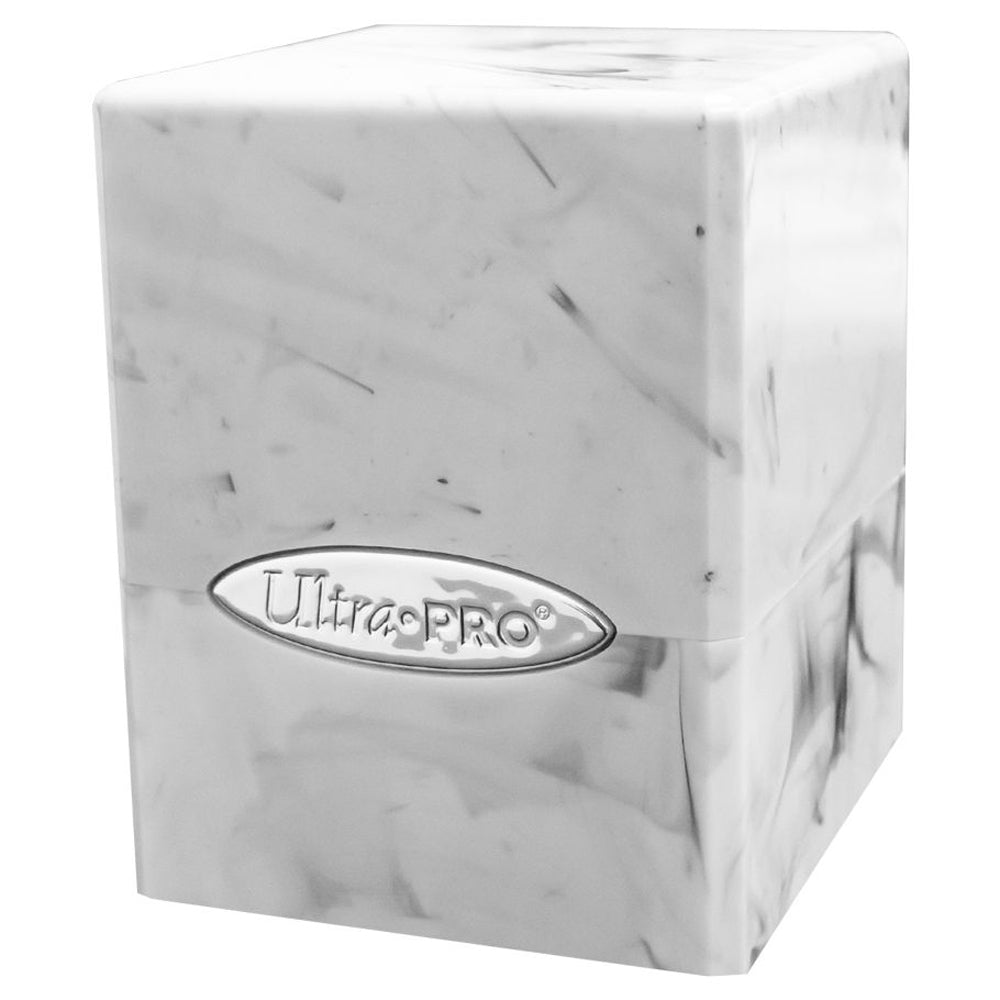 Ultra Pro Deck Box: Satin Cube - Marble Black/White | Grognard Games