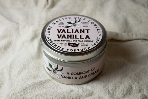 Valiant Vanilla Gaming Candle | Grognard Games